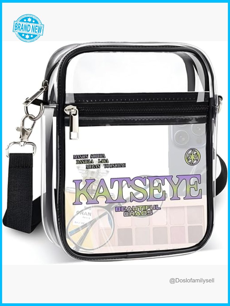 Clear Crossbody Bag Stadium Approved Concert Festival Essential Adjustable Strap